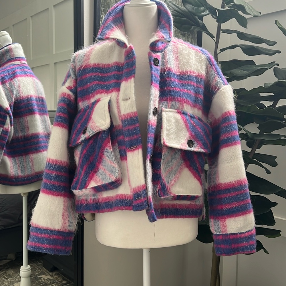 BLANC NY - Plaid cropped jacket